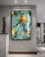Elegant Wall Art Decorative Paintings for Living Room Made of Canvas, Cardboard, and Crystal Porcelain (Size: 40x60 CM)