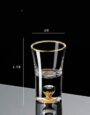 Gold Foil Liquor Crystal Glass