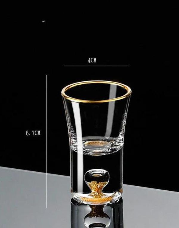 Gold Foil Liquor Crystal Glass