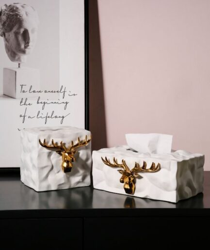 Modern Luxury Multifunctional Tissue Boxes, Living Bedroom Office Decorative Ornaments Gift