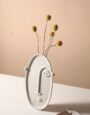 Porcelain Human Face Modern Decorative Vase Flower Arrangement for Home Décor