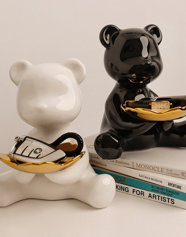 Lovely Bright Bear Storage Tray Porcelain For Home Decoration