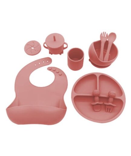 Set 10Pcs Silicone Tableware Kit for Baby