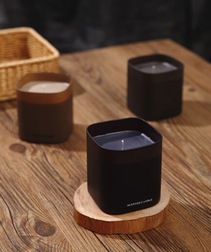 Romantic Smokeless Glass Scented Calm Candle Made of Natural Soy Wax - Fragrances of the Forest