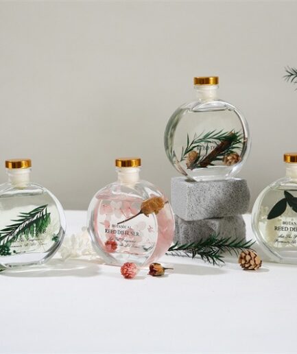 Home Décor Glass Aromatherapy Herbarium Reed Diffuser