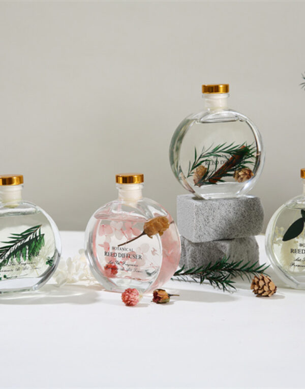 Home Décor 100ml Botanical Glass Aromatherapy Herbarium Reed Diffuser