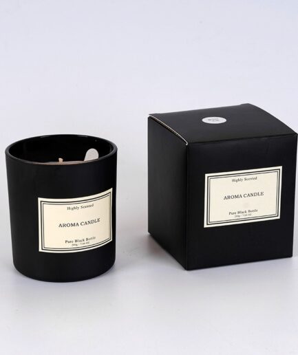 200g Matte Black Scented candle in black box