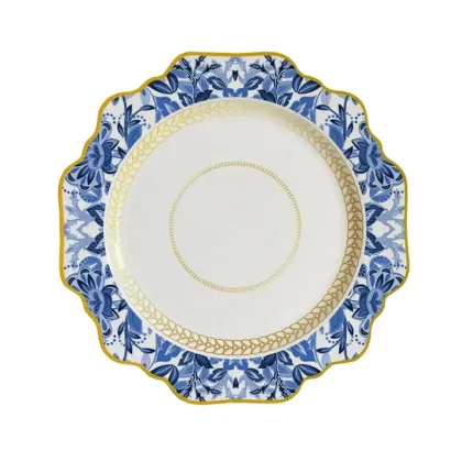 Flower Shape Design Bone China Dinner and Dissert Plates Size 10.5 Inch