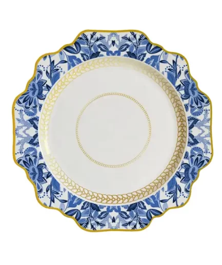 Flower Shape Design Bone China Dinner and Dissert Plates Size 10.5 Inch
