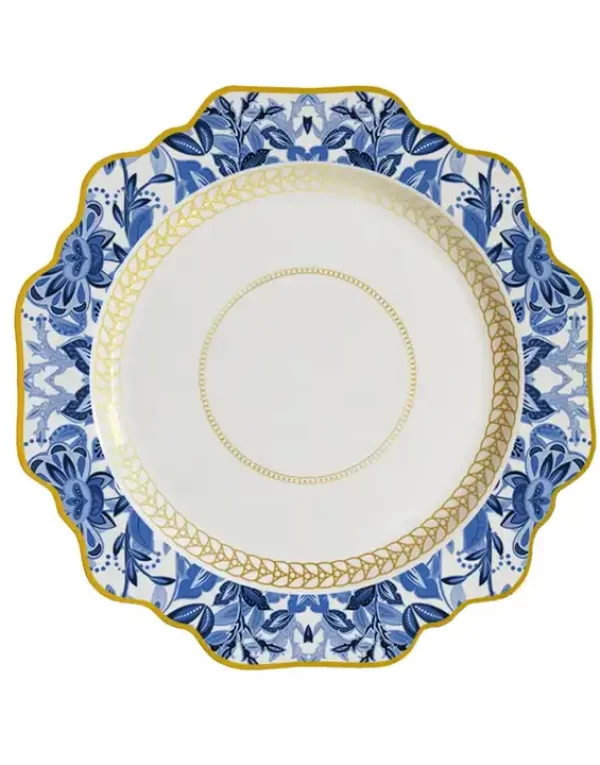 Flower Shape Design Bone China Dinner Plates Size: 10.5 Inch