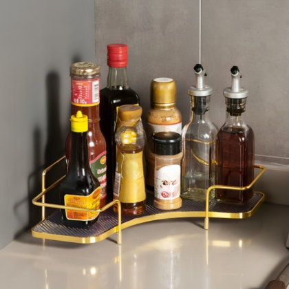 Gold Rack Storage Organizer 90°Fitting Wall Corner