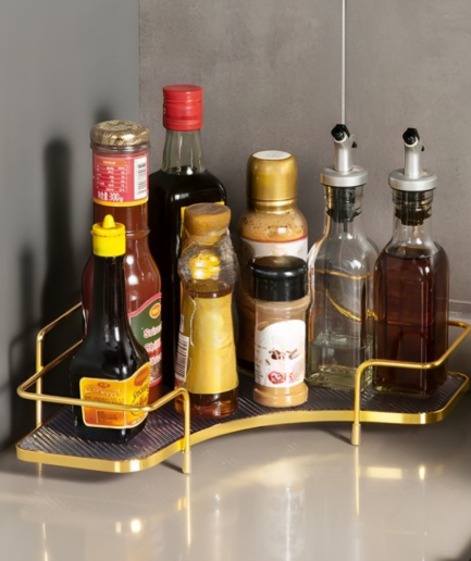 Gold Rack Storage Organizer 90°Fitting Wall Corner