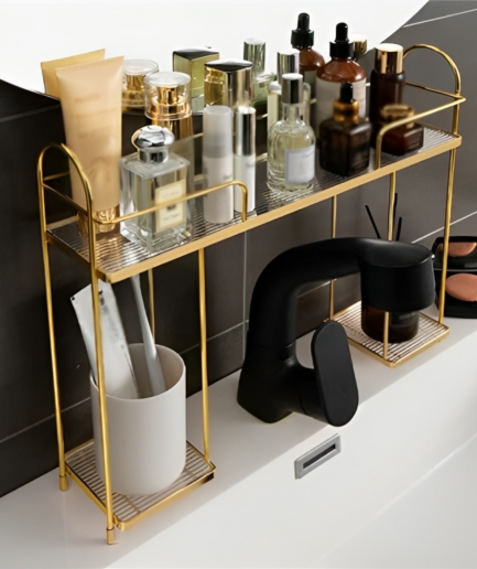 Punch-Free Desktop Storage Box Bathroom Sink Shelf Bathroom Countertop Cosmetics Storage Shelf