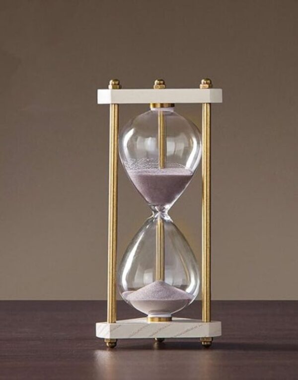 Triangular White Hourglass 15 minute