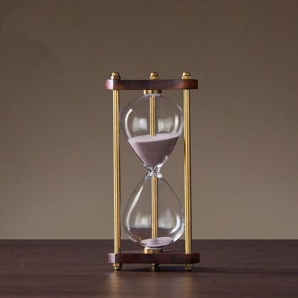 Gold & Brown Triangular Sand Hourglass 30 Minute