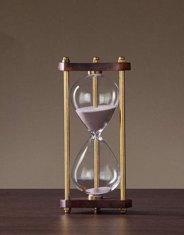 Gold & Brown Triangular Sand Hourglass 30 Minute