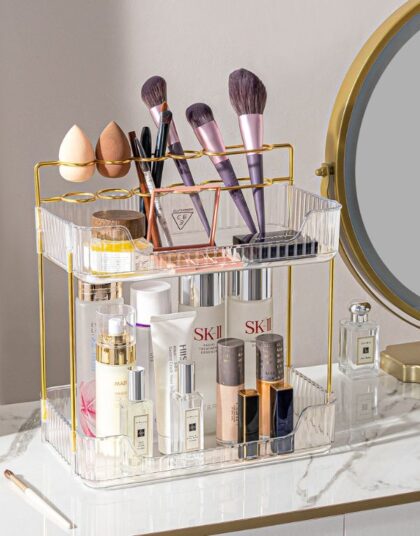 Luxury Makeup Organizer Large Capacity Cosmetics Storage Holder Rack