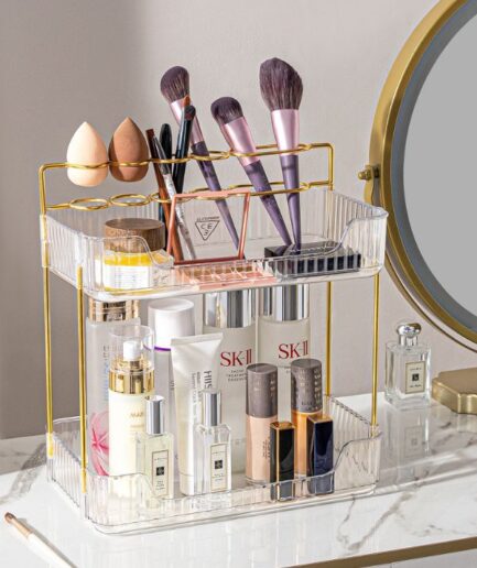 Luxury Makeup Organizer Large Capacity Cosmetics Storage Holder Rack