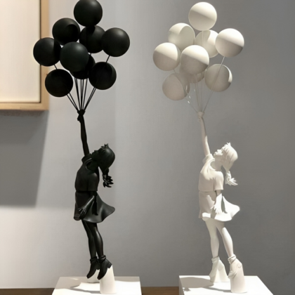 White Girl Healing Sculpture Flying Balloon