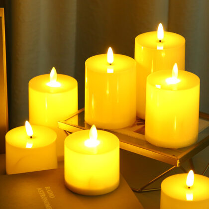 Flat Vent Glossy Candle without Battery and Remote Control