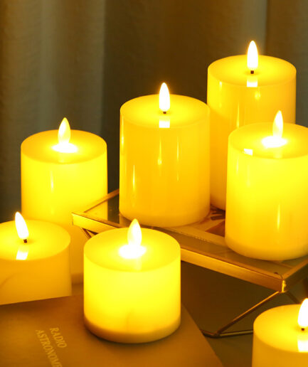 Flat Vent Glossy Candle without Battery and Remote Control