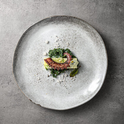 Rustic Villa Reactive Glaze Ceramic Plates Size: 8 Inch