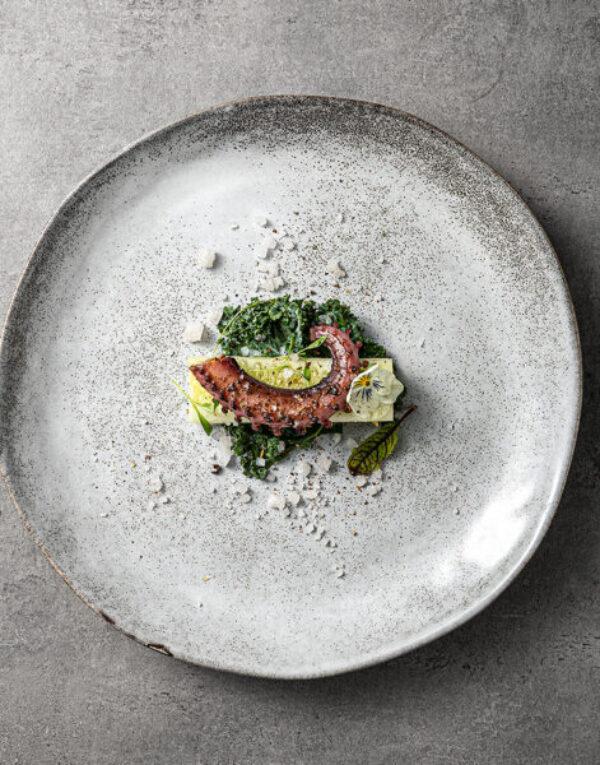 Rustic Villa Reactive Glaze Ceramic Plates Size: 8 Inch