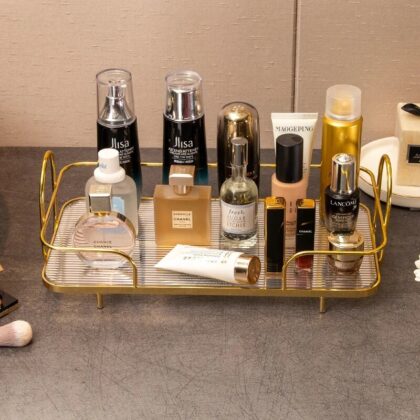 Multifunctional storage rack, large capacity storage shelf, storage rack, storage rack, single layer, light, luxury Item Colour Gold