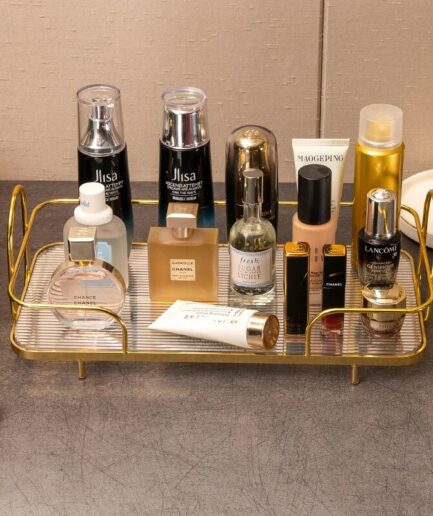 Multifunctional storage rack, large capacity storage shelf, storage rack, storage rack, single layer, light, luxury Item Colour Gold